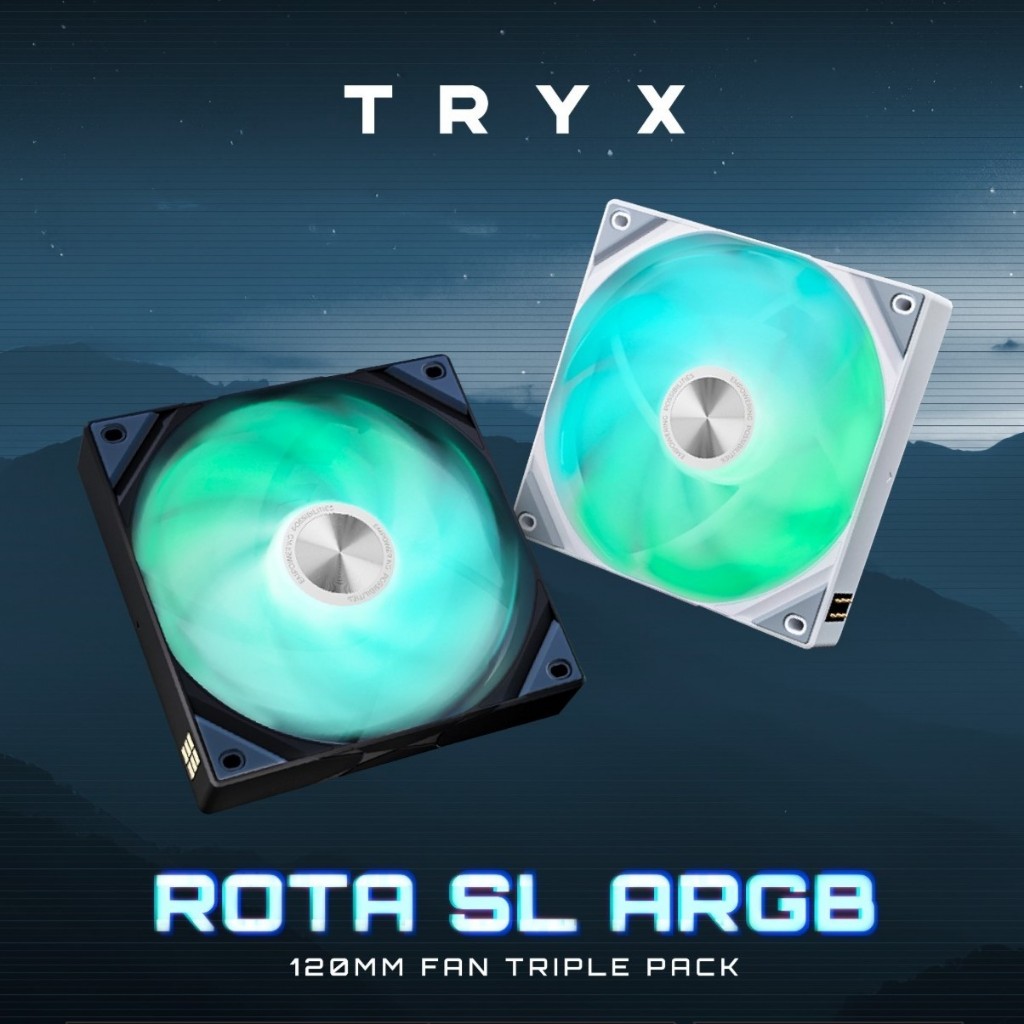 # TRYX ROTA SL ARGB 120mm Fan Triple Pack ( BLACK / WHITE ) # [ SINGLE ...