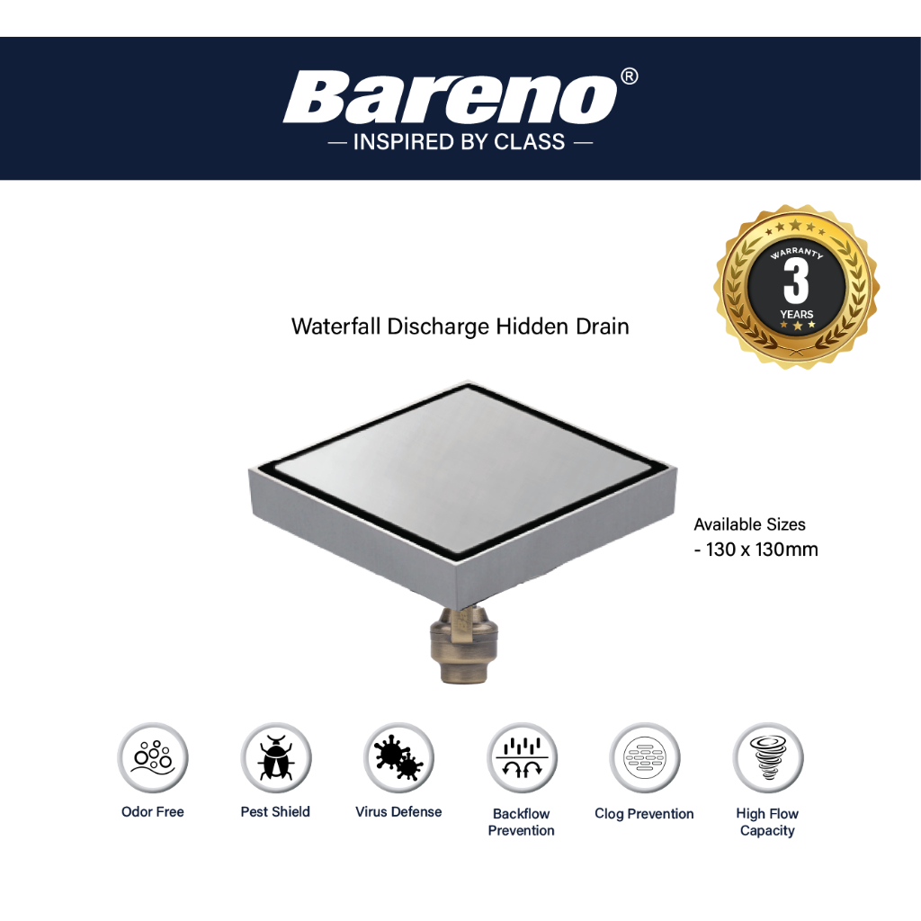 Bareno Waterfall Discharge Hidden Drain BMD9111 | Shopee Malaysia