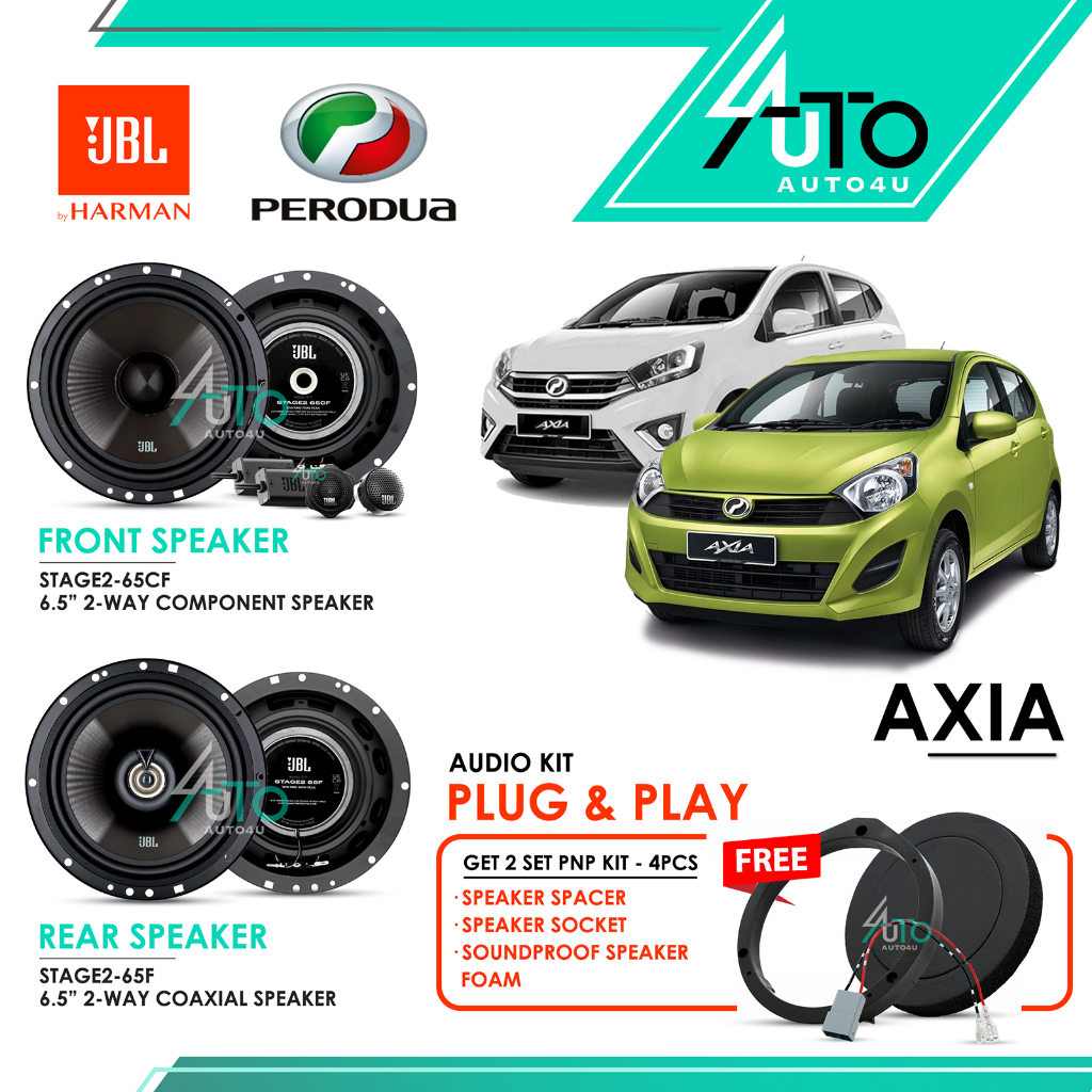 Perodua Axia JBL Plug & Play Car Speaker Stage2 New Gen2 PnP Audio ...