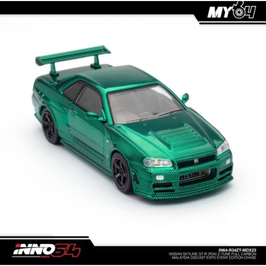 inno64 Nissan Skyline GTR R34 full carbon green CHASE Z Tune Mdx