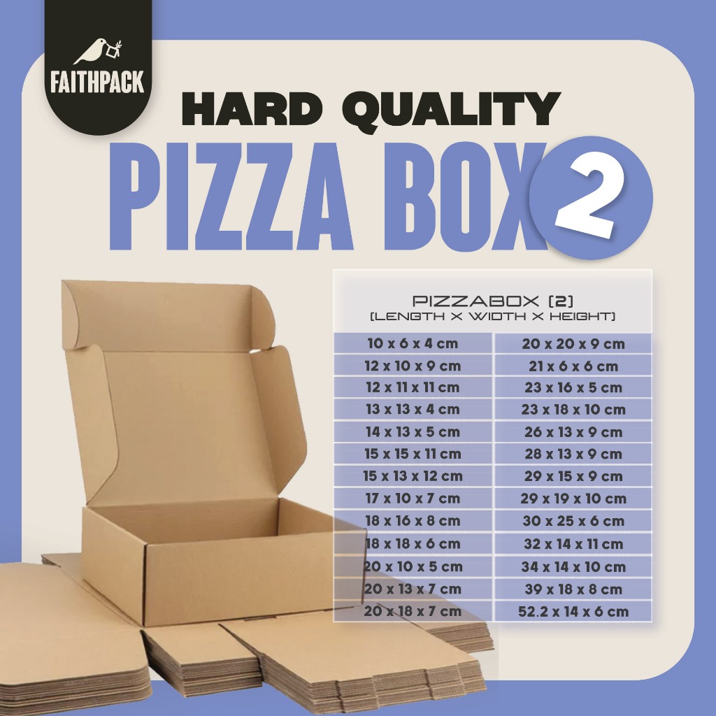 FAITH PACK PIZZABOX (2) Kotak Carton Box Packaging Box Gift Box Paper ...