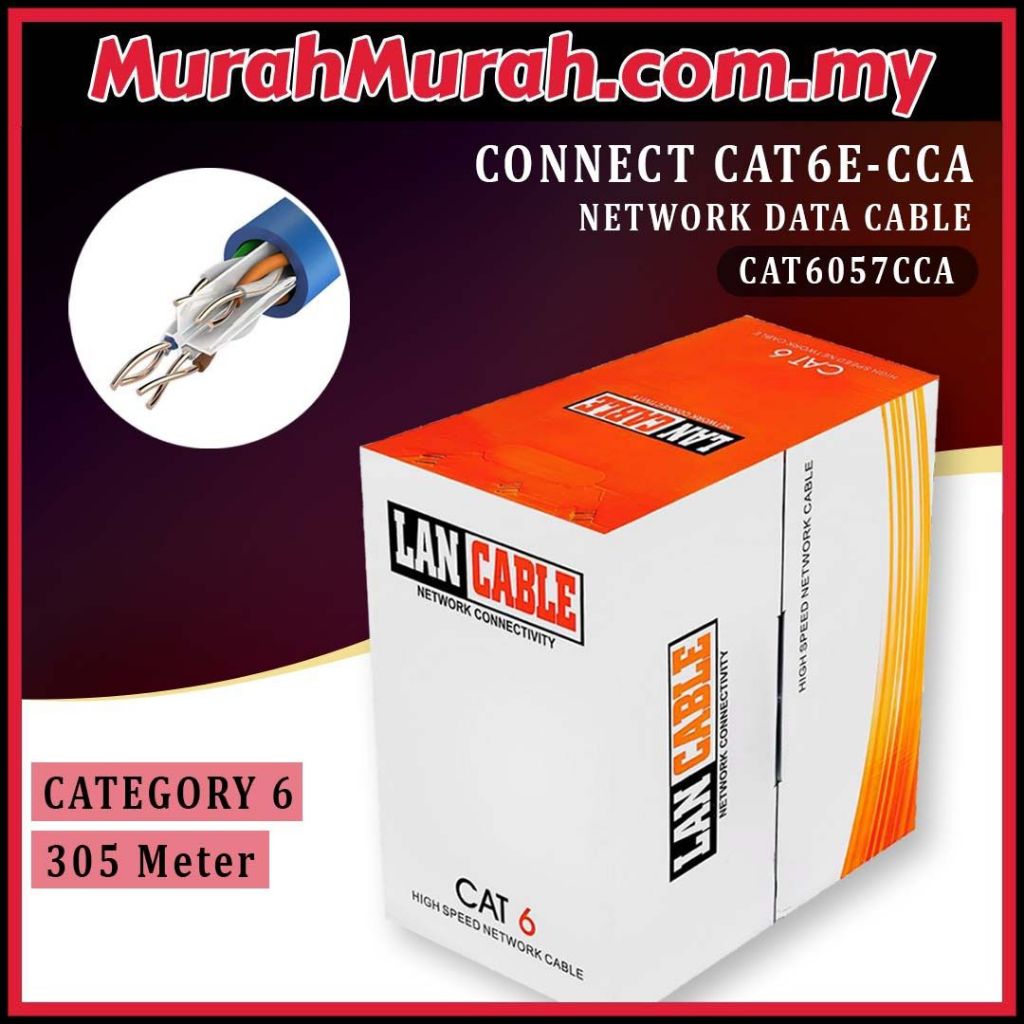CAT6E NETWORK CABLE HIGH QUALITY 305METER CCA COOPER CLAD ALUMINIUM UTP ...