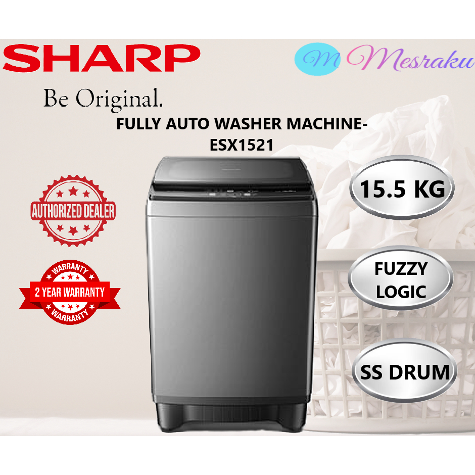 SHARP 15.5 KG FULLY AUTO WASHER MACHINE- ESX1521 | Shopee Malaysia