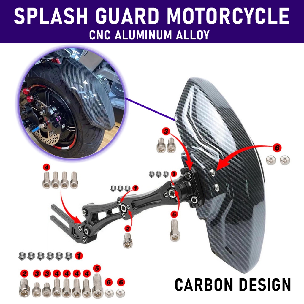 SPLASH GUARD YAMAHA R15 R15M MT15 TAYAR MUDGUARD BELAKANG RODA REAR ...
