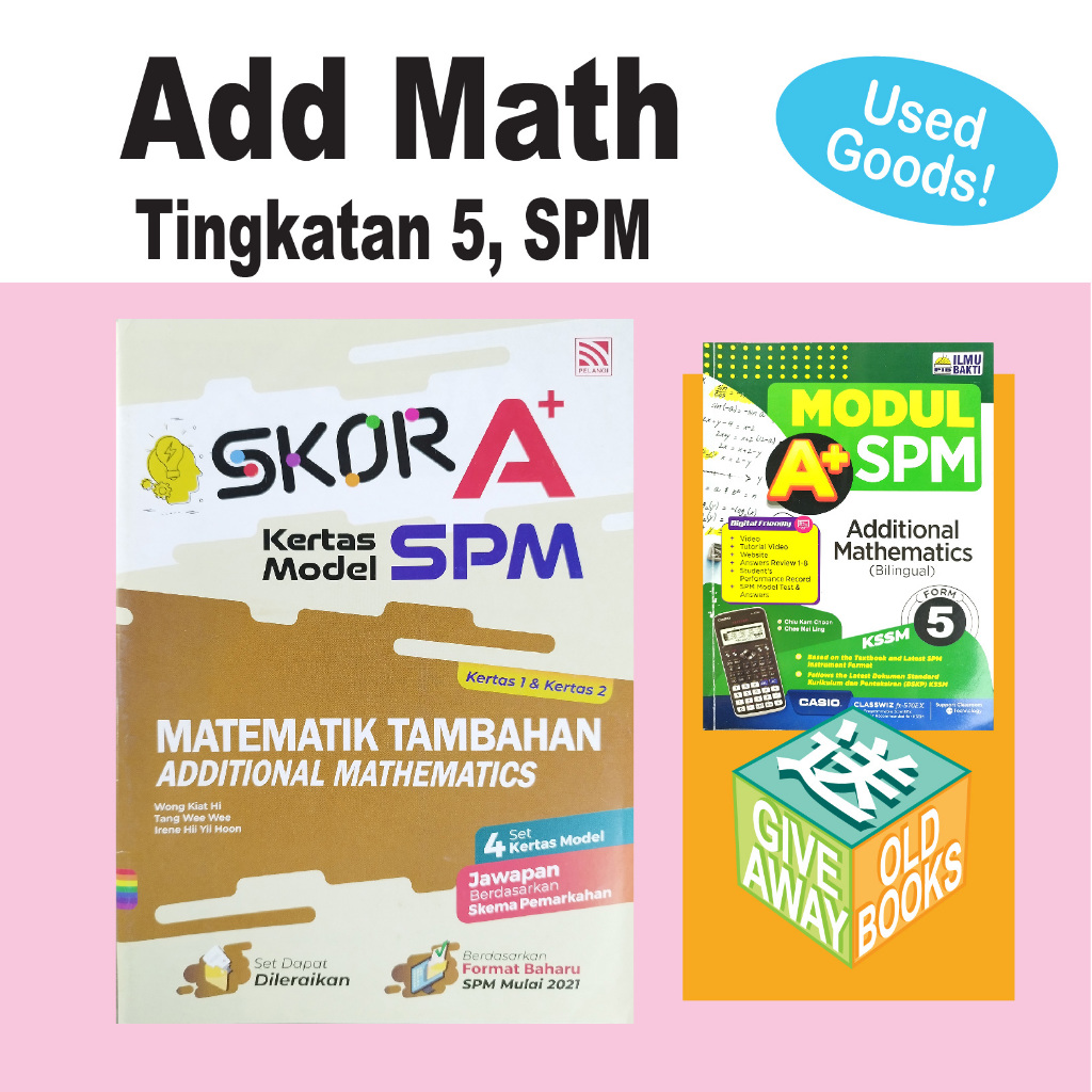[EXE-T5 Add Math] Form 5 SPM, Add Math Skor A+, Buku Latihan, Exercise ...
