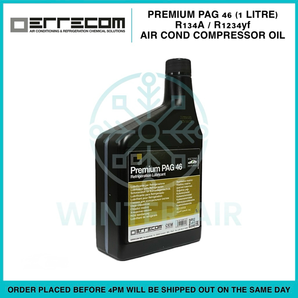 1 Litre) Premium PAG 46 R134a / R1234yf Air Cond Compressor Oil ...
