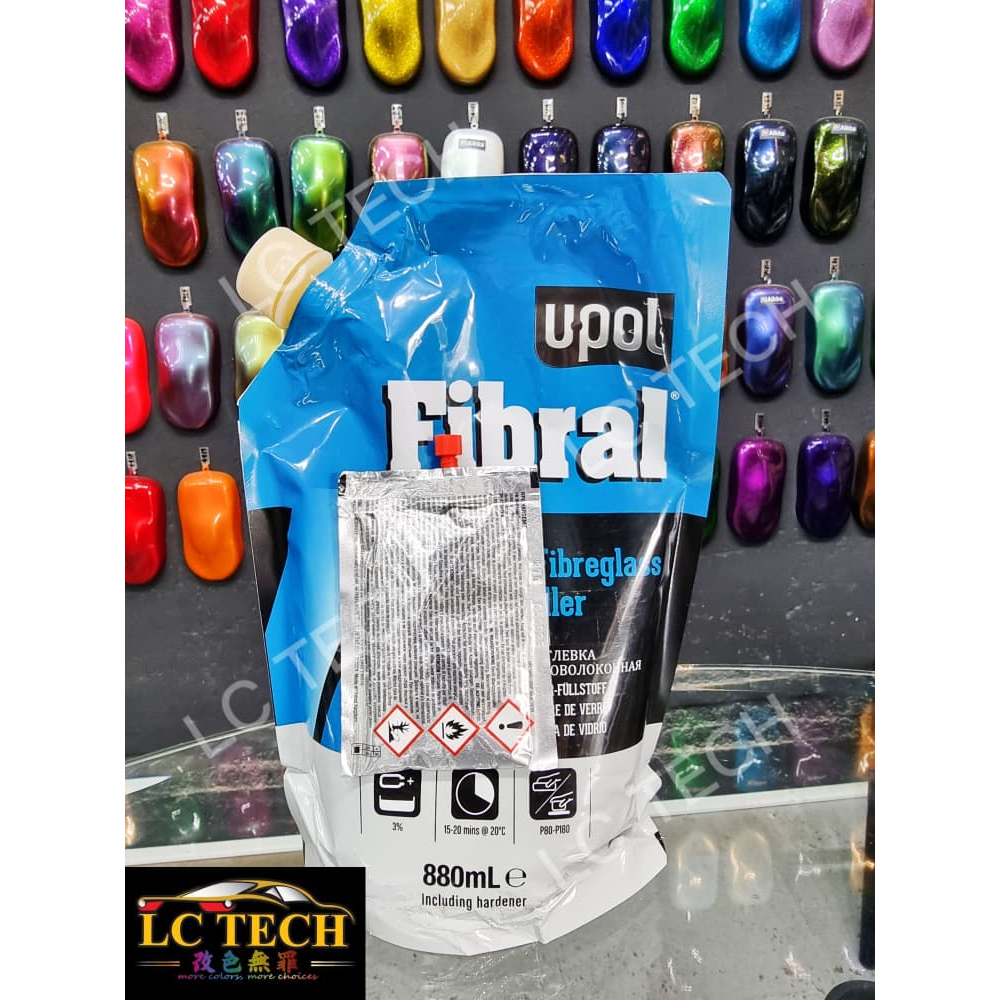 UPOL FIBRAL FIBERGLASS FILLER WITH HARDENER (880ML) | Shopee Malaysia