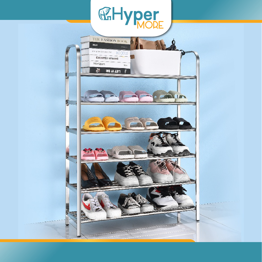 HYPERMORE Rak Kasut Stainless Steel Rack Shoe Rack Shoe Storage Rack ...