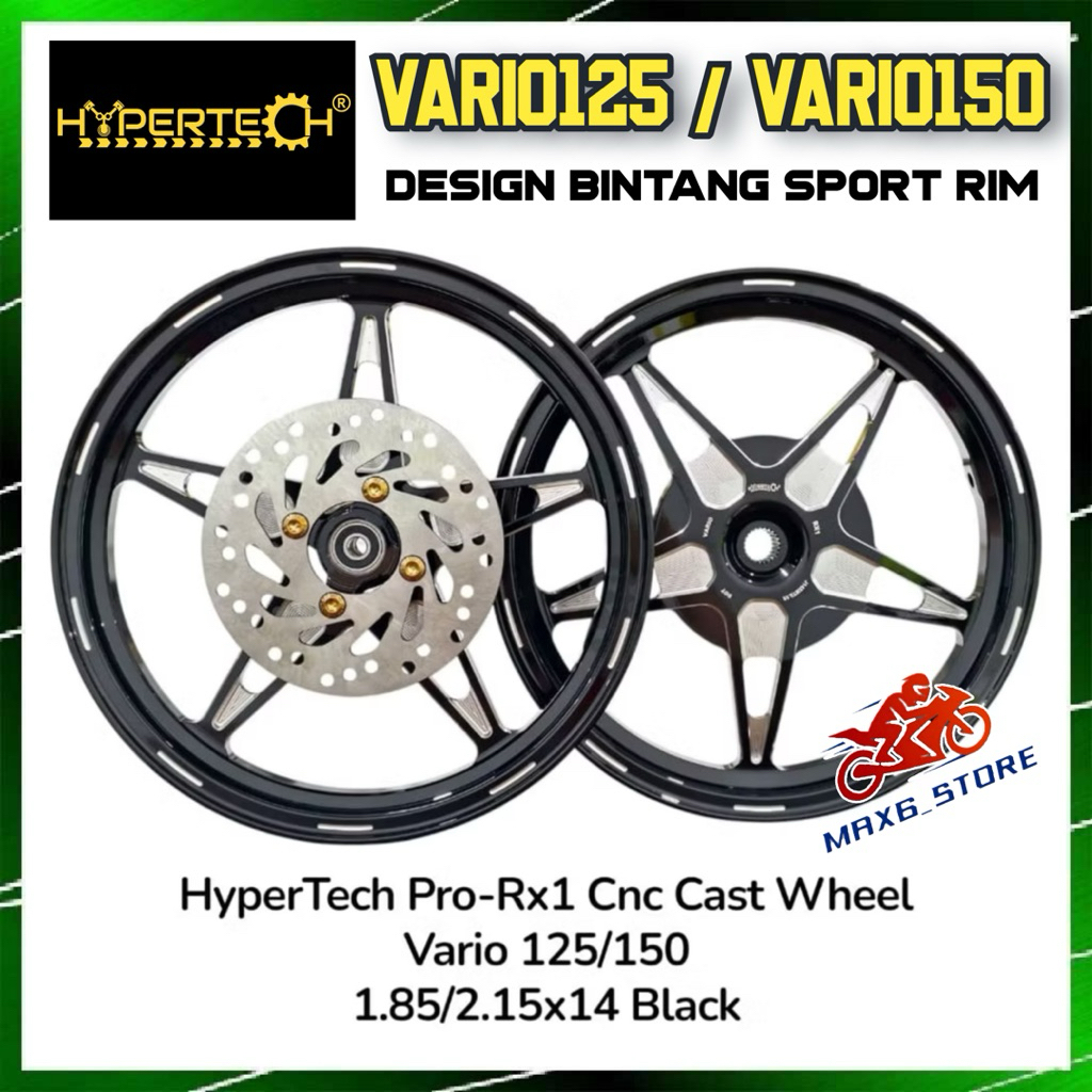 HONDA VARIO125 VARIO150 HYPERTECH PRO-RX1 CNC CAST WHEEL 1.85/2.15x14 ...