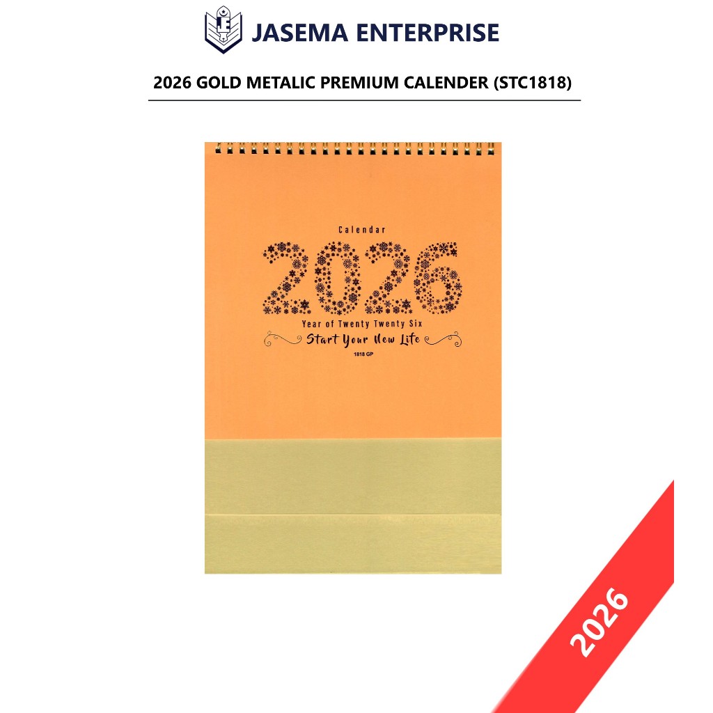 2026 Gold Metalic Premium Calender Wire-o (STC1818) | Shopee Malaysia