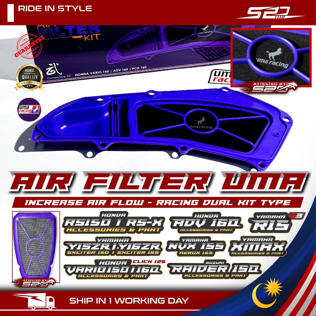 Air Filter UMA Racing RS150R RS-X Y15 Y16 LC NVX NMAX XMAX ADV VARIO ...