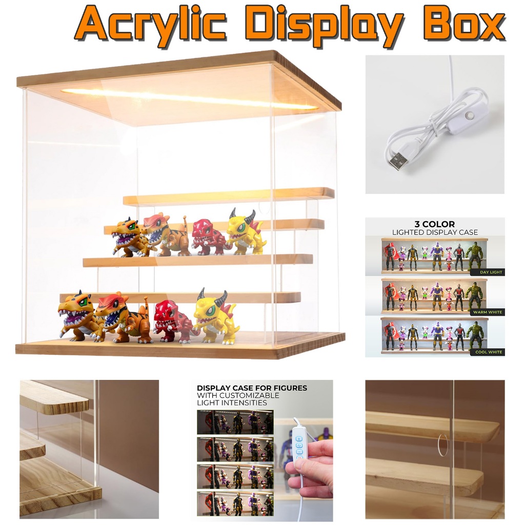 Transparent Acrylic Display Box Pop Mart Transparent Display Rack With ...