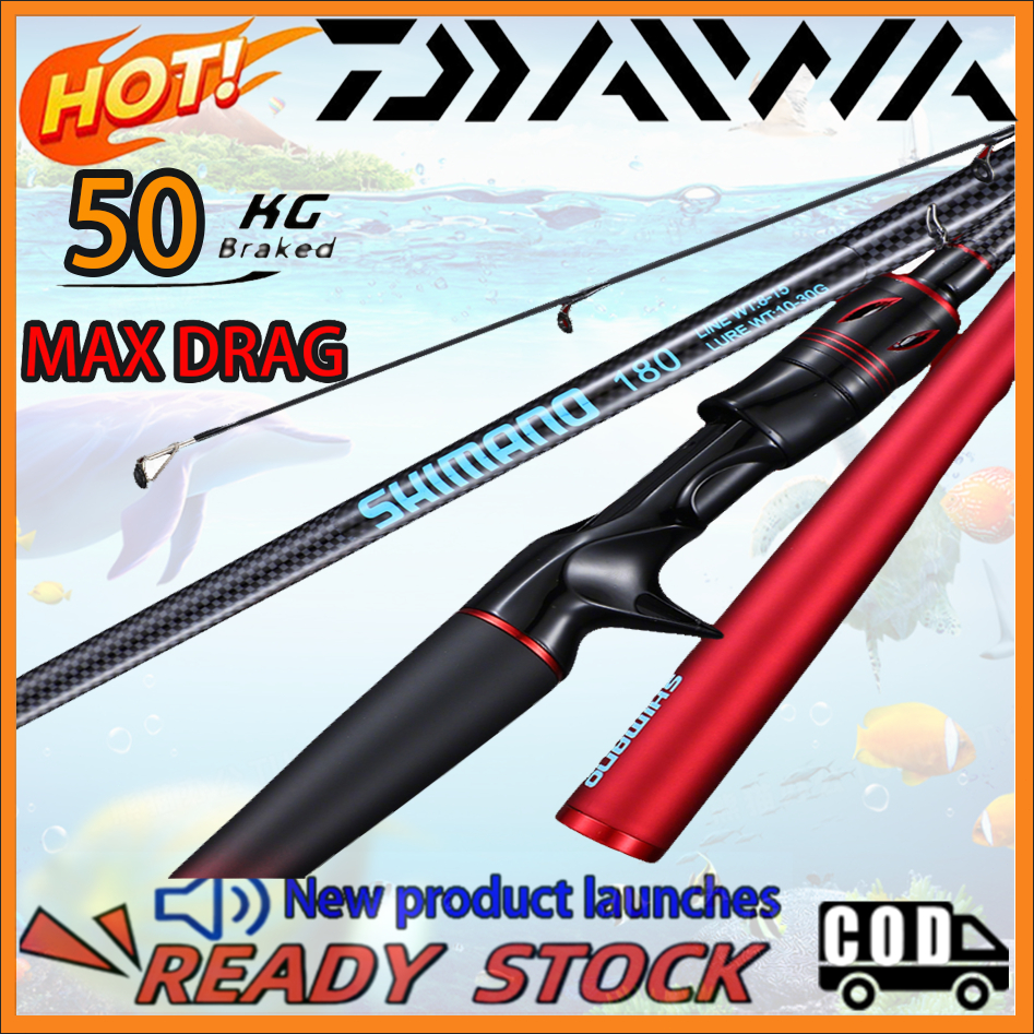 DAIWA Fishing Rod Joran Pancing Rod Pancing Spinning Carbon Lure M ...