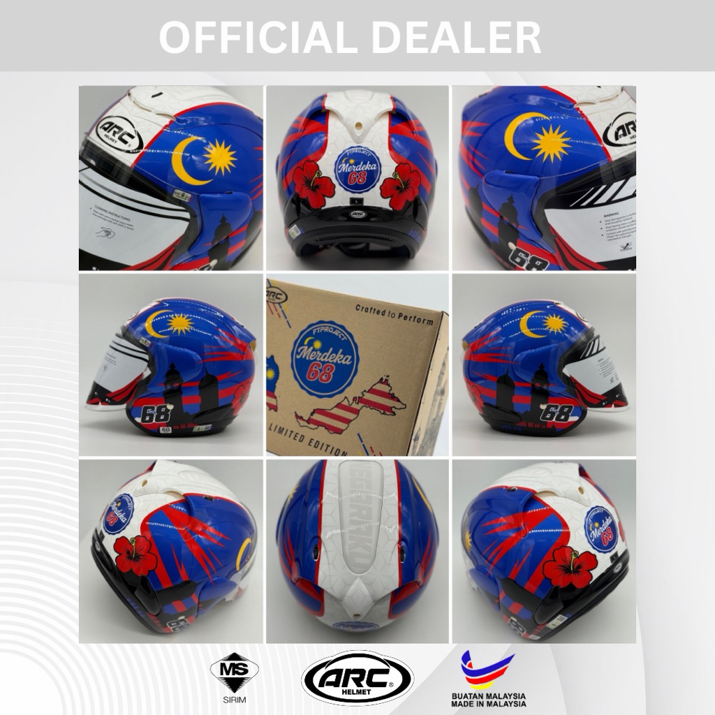ARC MERDEKA 68 Limited Edition Helmet | Shopee Malaysia