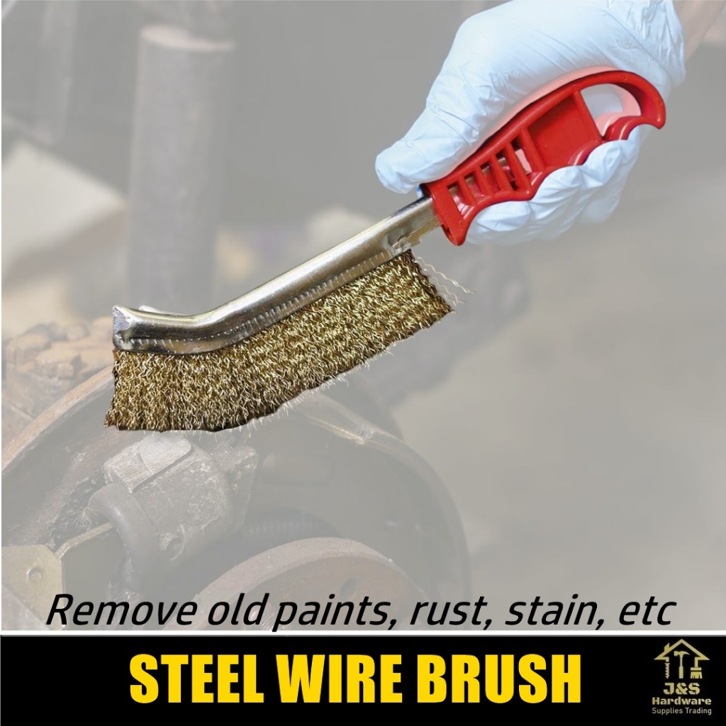 Carbon Steel Wire Brush. Red Handle Side Brush. Wire Scratch Brushes ...