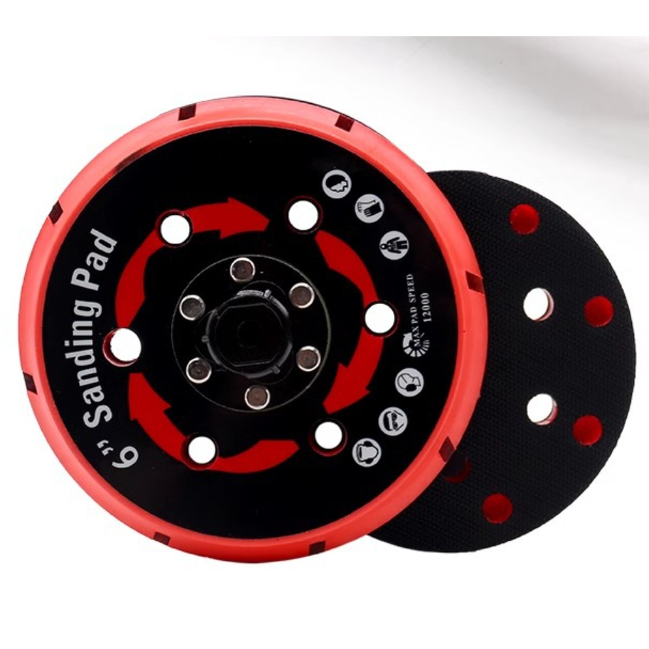 6 Inch DA Backing Plate Dual Action FlexibleBacker Pad Dust Free Hook ...
