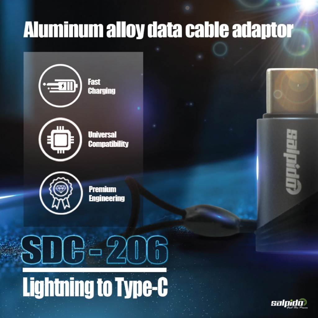 Salpido SDC-206 IP to Type C Aluminum alloy data cable adaptor (1 Year ...