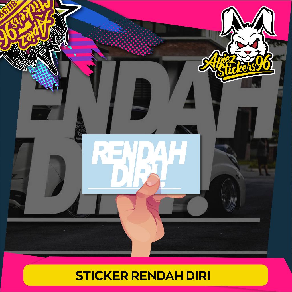 Sticker Rendah Diri / Sticker Lowered / Sticker CAR | Shopee Malaysia