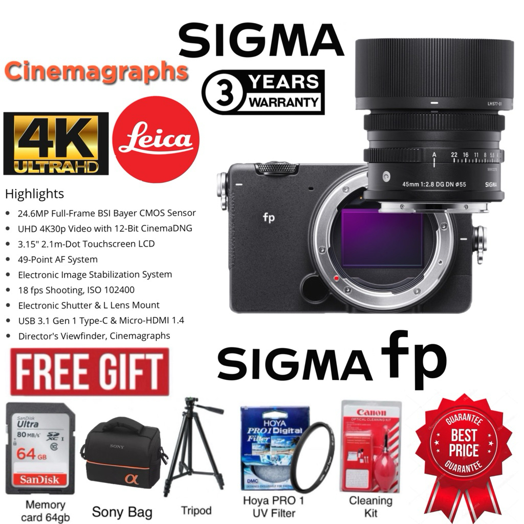(SIGMA MALAYSIA WARRANTY) SIGMA FP 45MM F/2.8 MIRRORLESS CAMERA ...