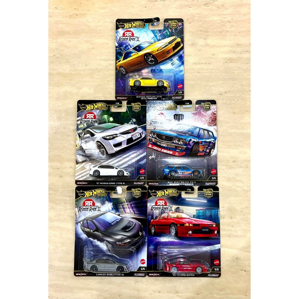 Hot Wheels Premium Ronin Run 2 (‘07 Honda Civic Type R, Lancer ...