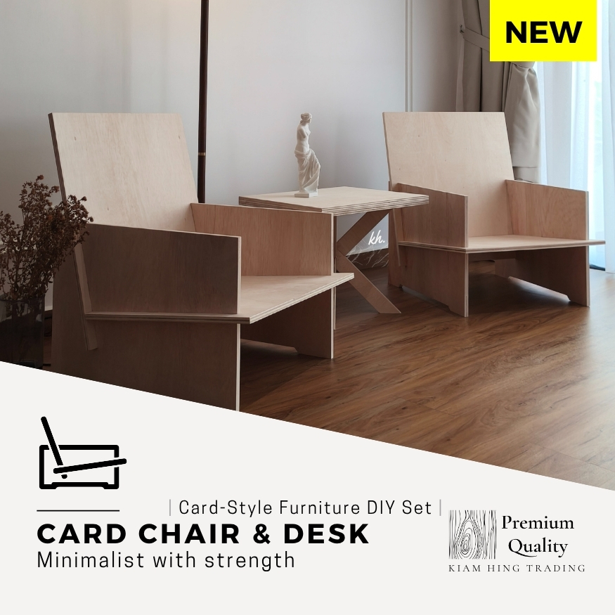 Card Chair & Desk Set | DIY Wooden Furniture | Minimalist Muji ...