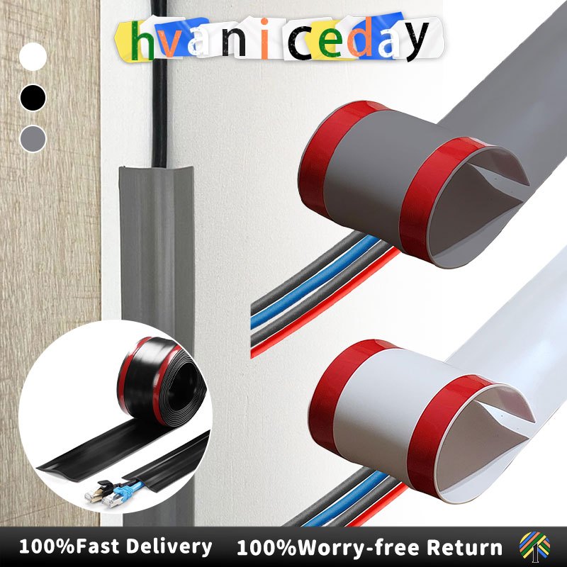 5 Meter Cable Concealer Self-Adhesive DIY Decoration TV Cord Hider Wire ...