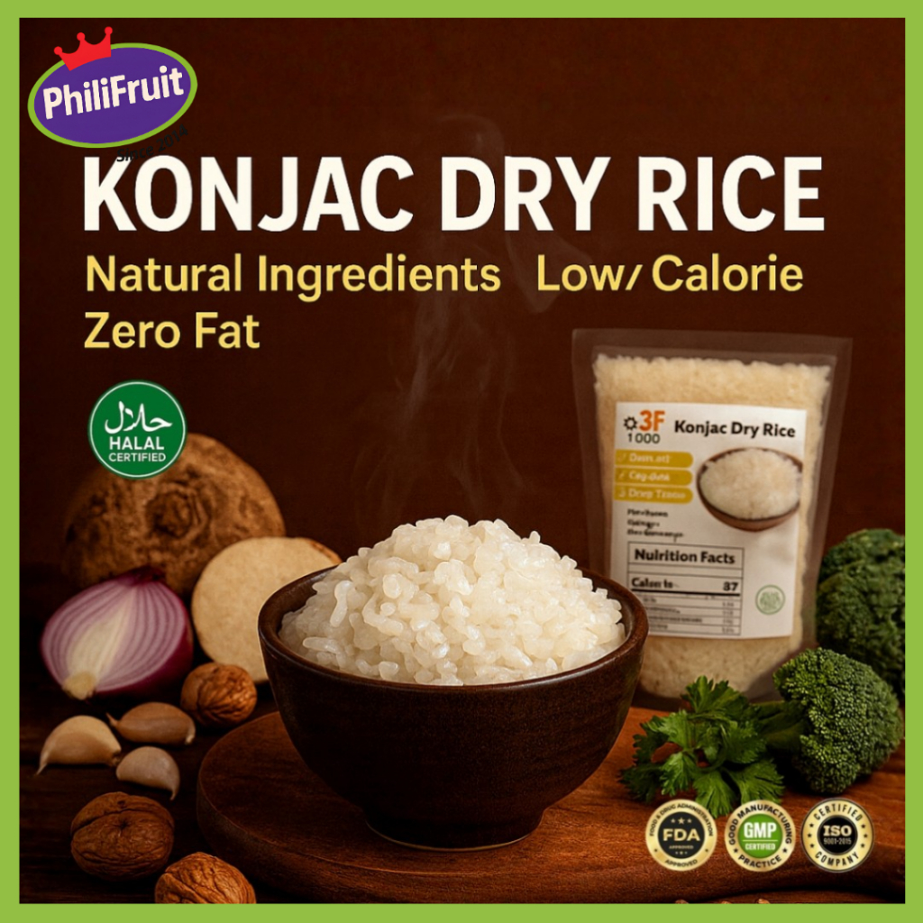 【Muslim-Friendly】1KG Low Calorie Konjac Rice Halal Certified | Vegan ...