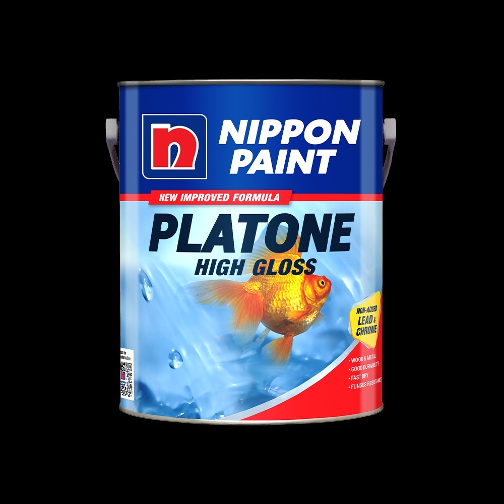 MKR 5L Nippon Paint Platone High Gloss Wood & Metal Paint Cat Kayu ...