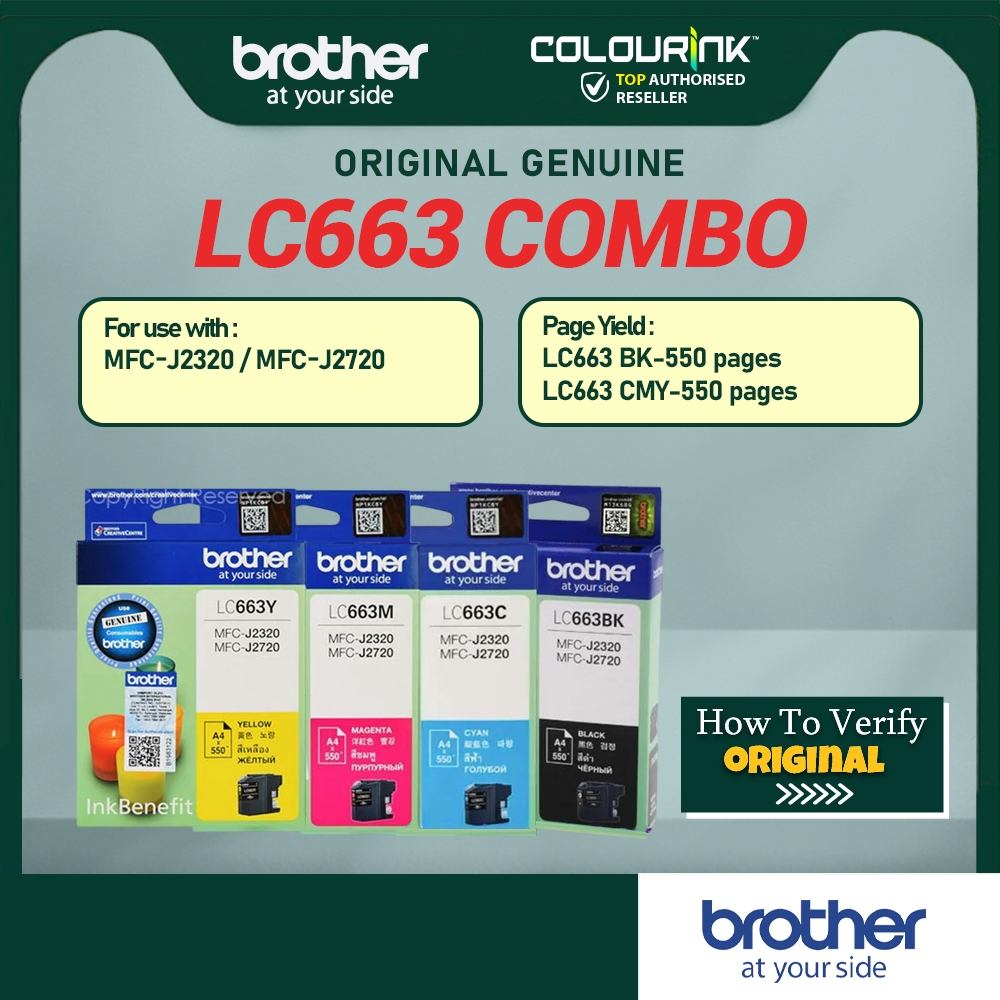 🎆CLEAR STOCK🎆 Brother Original Genuine LC663 Ink Cartridge for MFC ...