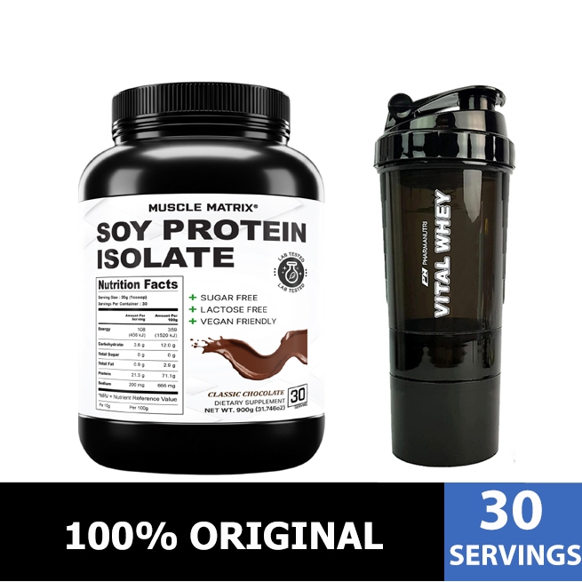 Muscle Matrix Soy Protein Isolate Chocolate (0.9kg) 30 Servings vs HK ...