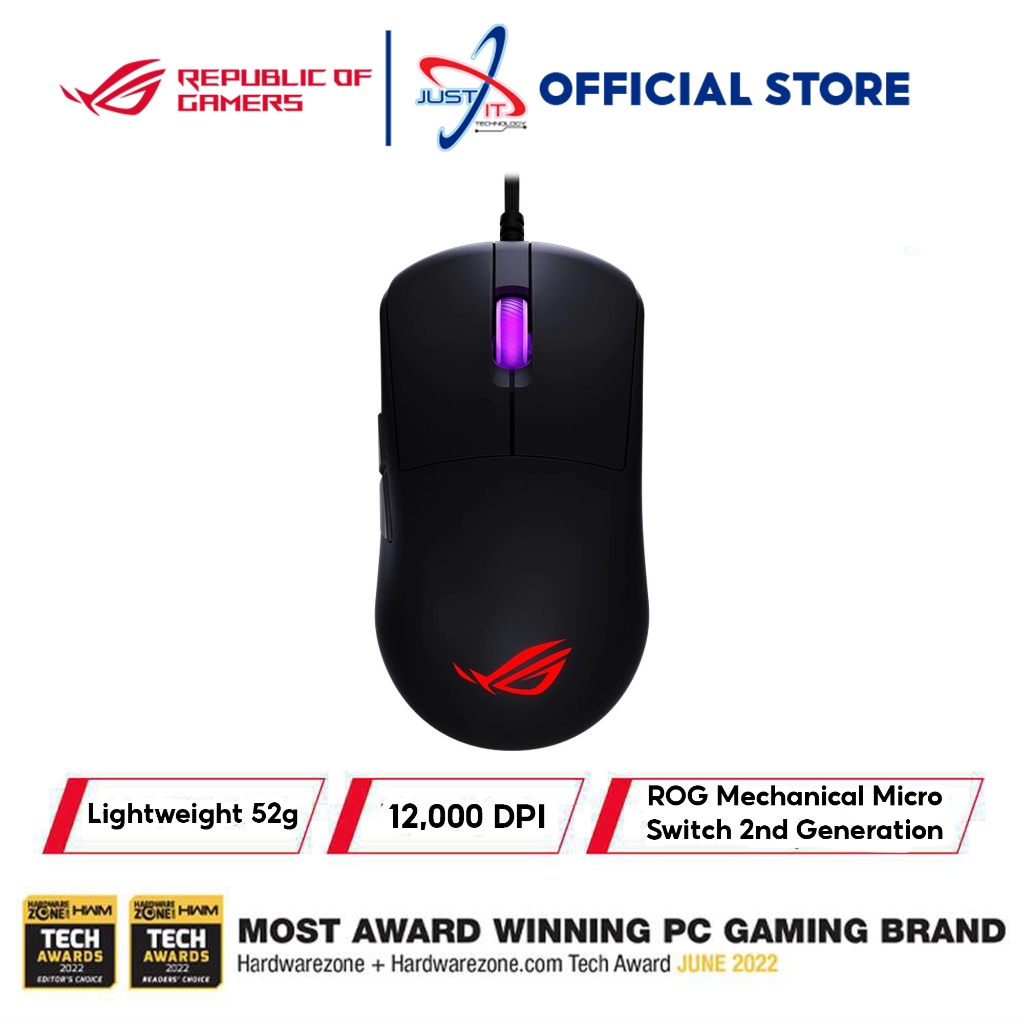 ASUS P524 ROG HARPE MINI CORE WIRED GAMING MOUSE - BLACK | Shopee Malaysia