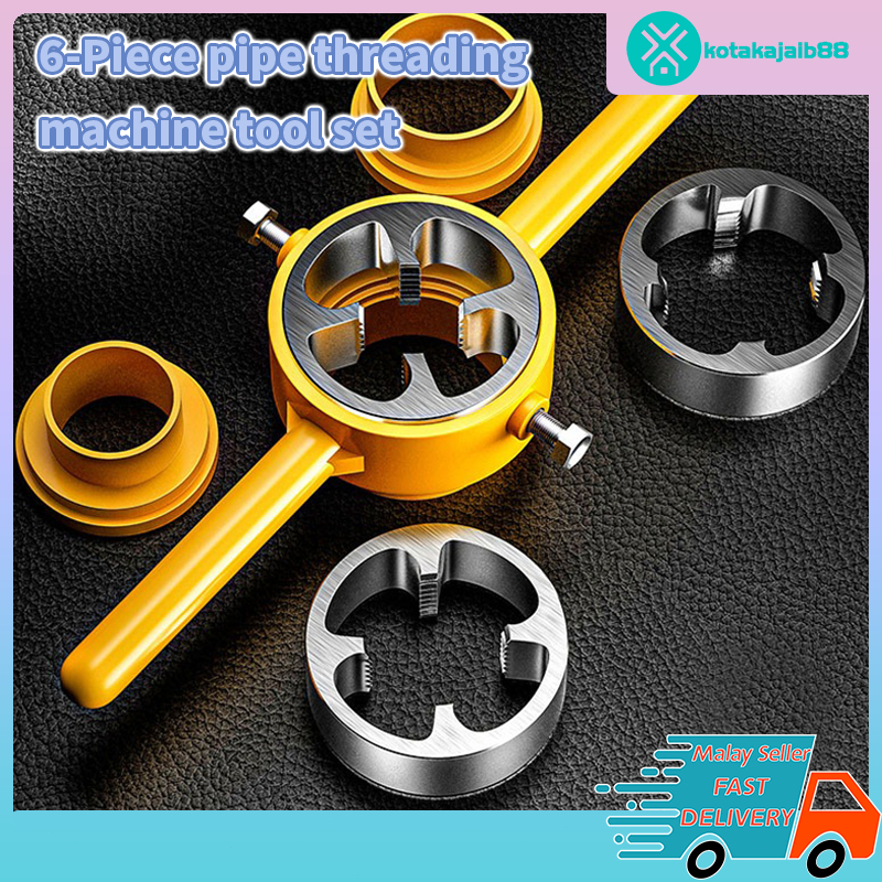 6 Piece Set Water Pipe Threading Tool Manual PPR Pipe Threader Kit ...