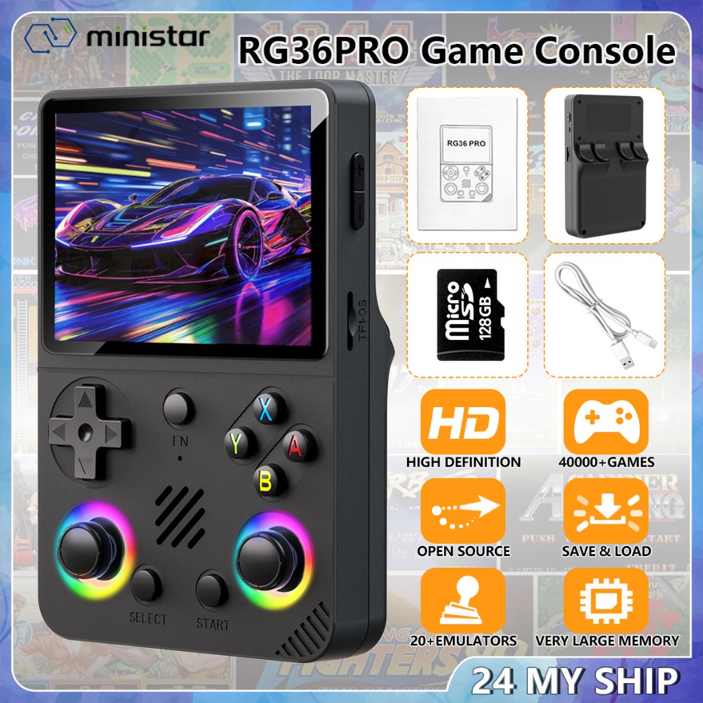 💝COD 💝RG36Pro R36S Retro Game Console PSP Handheld Linux System 3.5 ...