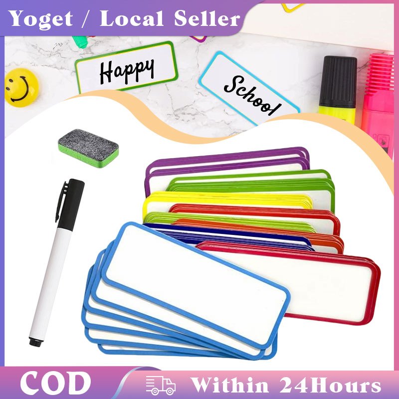 60pcs Magnetic Label Whiteboard Stickers / Erasable Card Name Tags / 10 ...