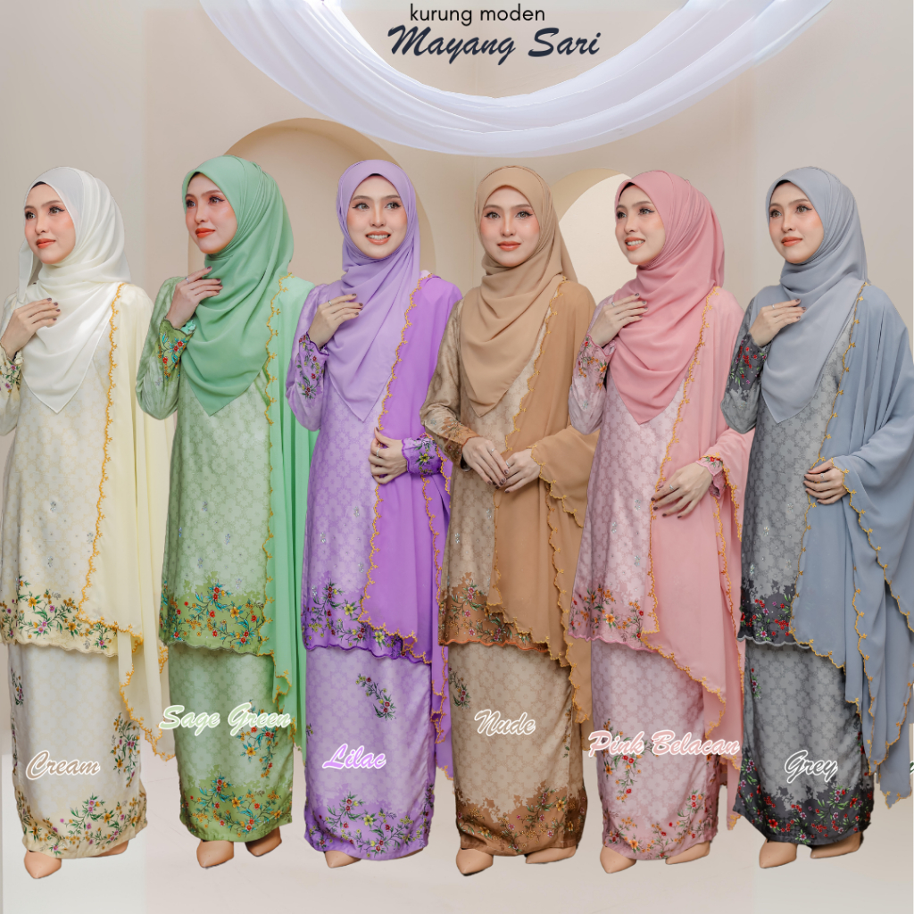 Baju Kurung Moden Mayang Sari | Baju Raya 2026 Kasmiza | Shopee Malaysia