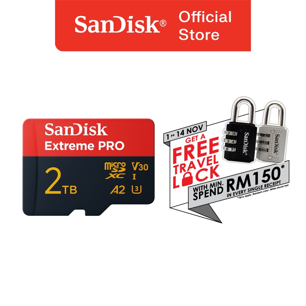 SanDisk® Extreme PRO microSDXC™ UHS-I Card (512GB/1TB/2TB
