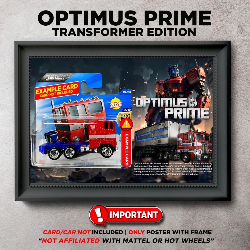 Gambar Frame Diecast Hotwheels Optimus Prime Transformers Berserta ...