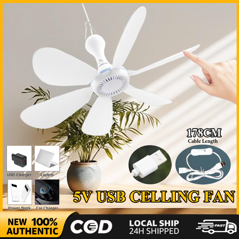 6 Blade 5V USB Kipas Syiling Ceiling Fan Mini Fans Mini Fans Air ...