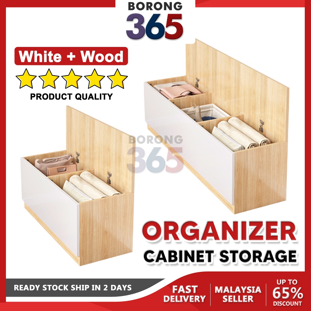 Borong365 Wooden Bedside Organizer Storage Cabinet Side Table Floor ...