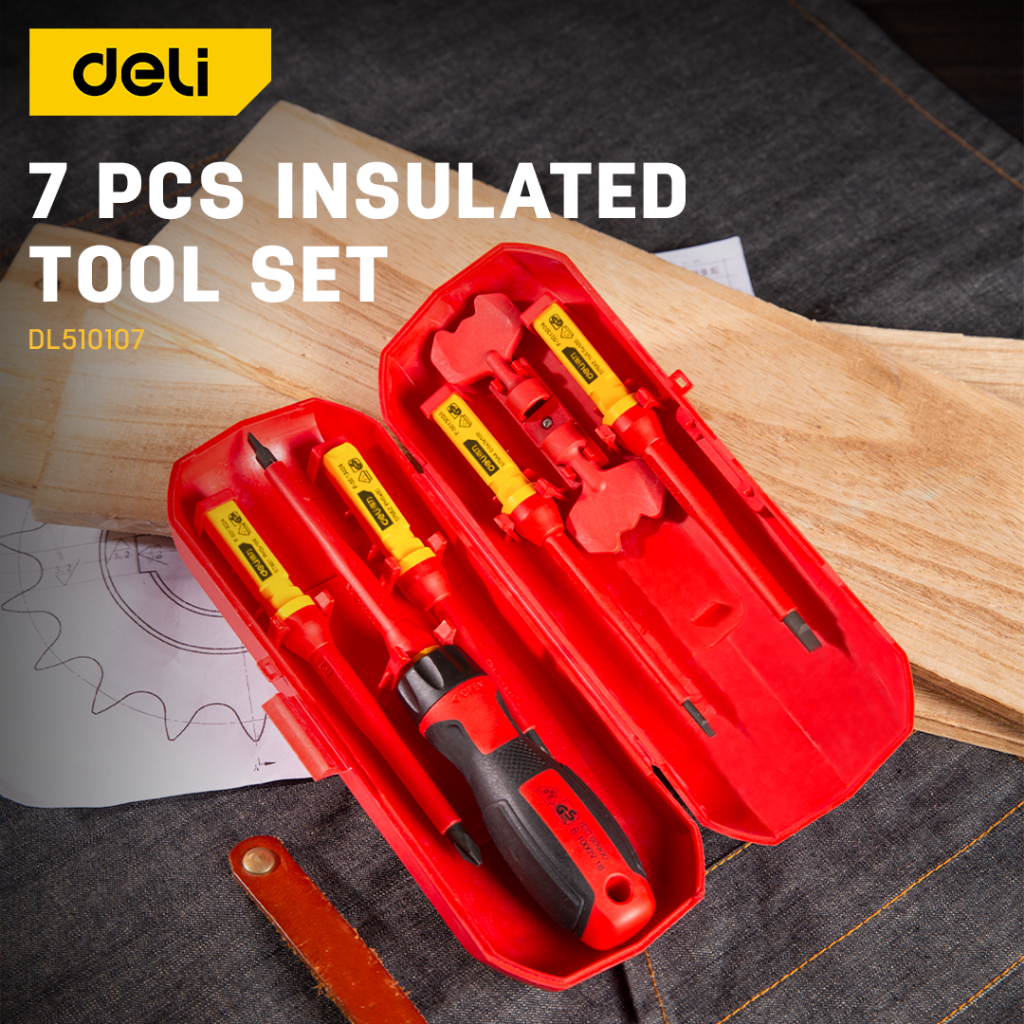 DELI 7 Pcs Insulated Tool Set DL510107 | Shopee Malaysia