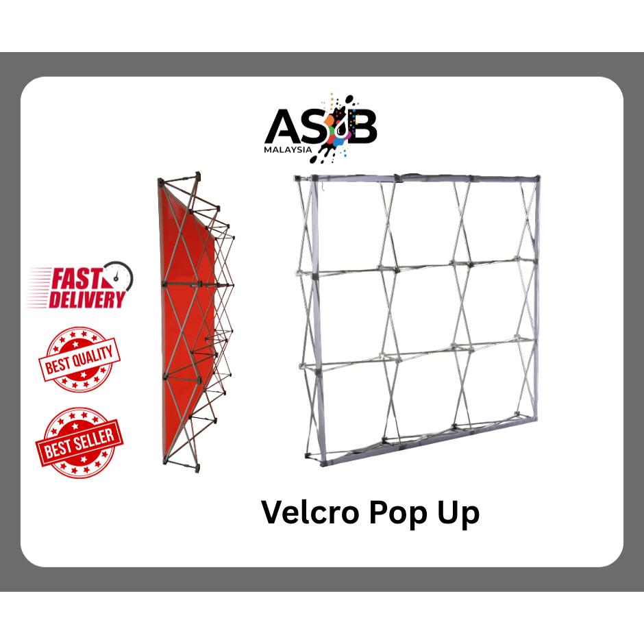 Velcro Pop Up System, 2285mm x 2285mm. Backdrop stand, velcro needed ...