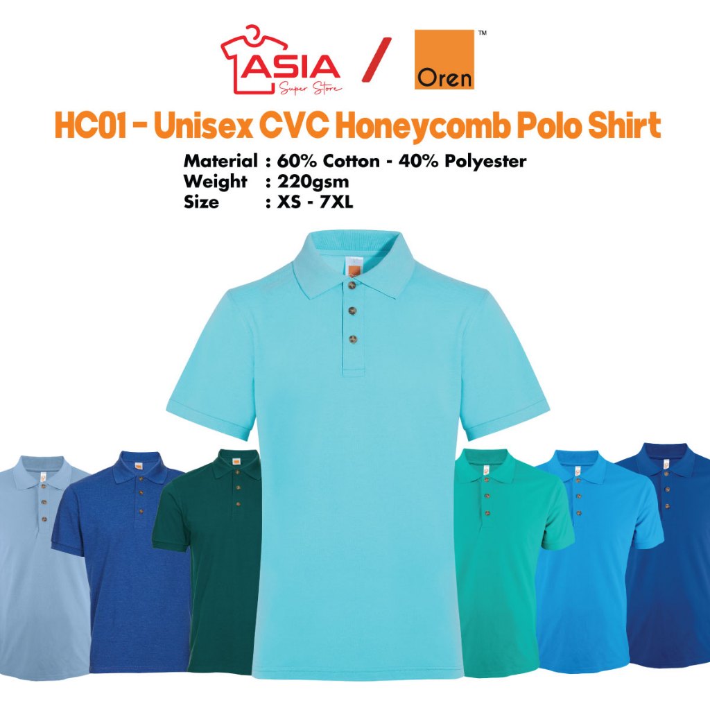 ASIASUPERSTORE x OREN SPORT The Best Selling Honeycomb Polo T-Shirt ...