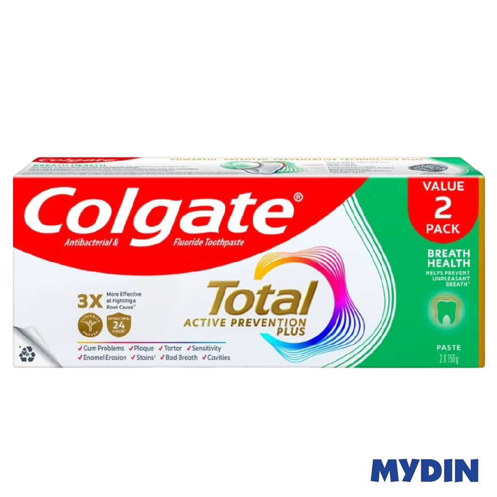 Colgate Total Plus Breath Health Toothpaste (2 x 150g) | Shopee Malaysia