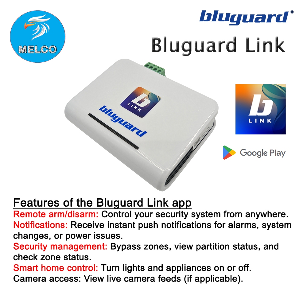Bluguard LINK House Wired Alarm Mobile App Control Internet Module L9 ...