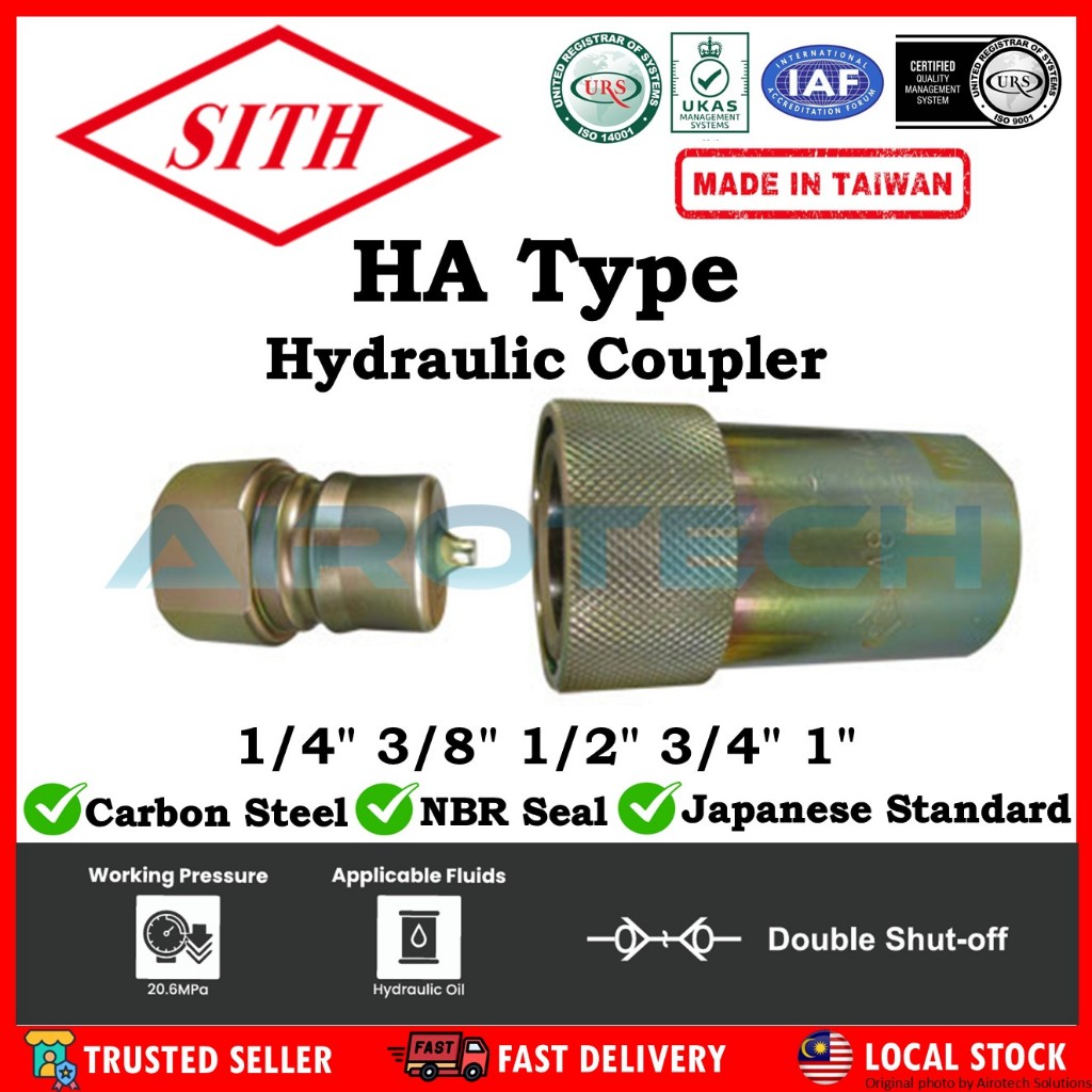 SITH Japanese Standard HSP Hydraulic Coupler Carbon Steel NITTO TYPE ...