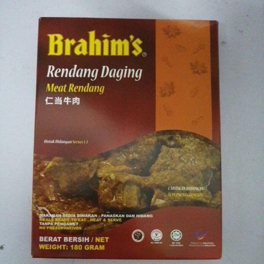Brahim's Rendang Daging / Beef Rendang Citarasa Melayu 120gram 180gram ...