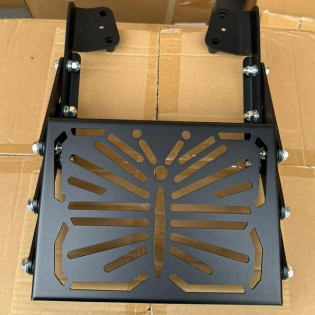 CNC Black Butterfly Adjustable Foldable Rear Rack / Monorack Beat Fi ...