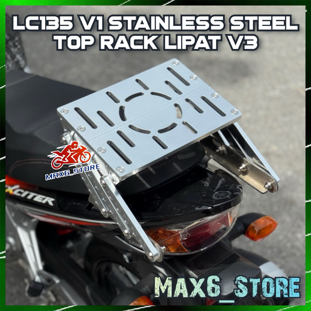 YAMAHA LC135 V1 304 STAINLESS STEEL TOP RACK LIPAT LC135 OLD EX2010 ...