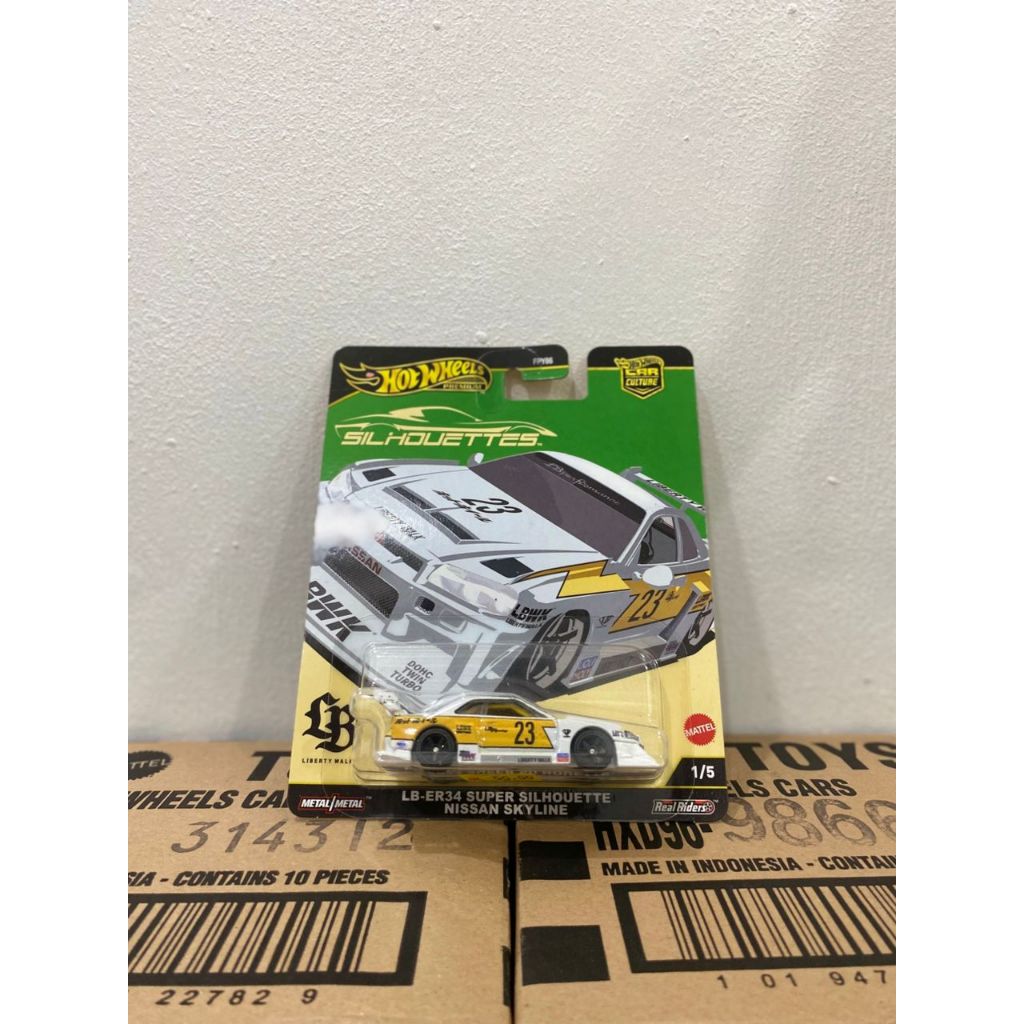 HOTWHEELS PREMIUM LB-ER34 NISSAN SKYLINE R34 LBWK 1/5 SILHOUETTE CAR ...