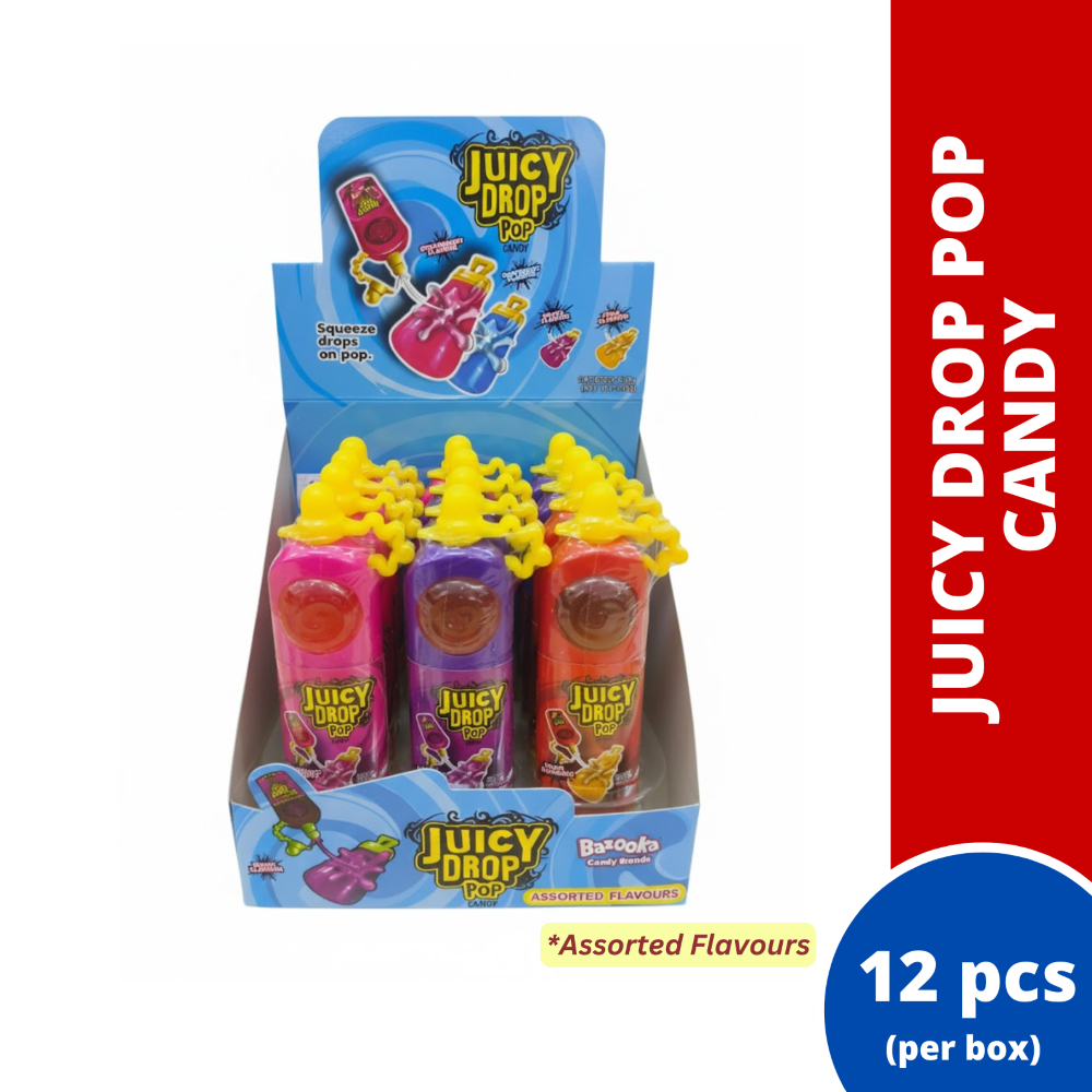 Juicy Drop Pop Candy Mix Flavours (12 tubes per box - Random Flavour ...